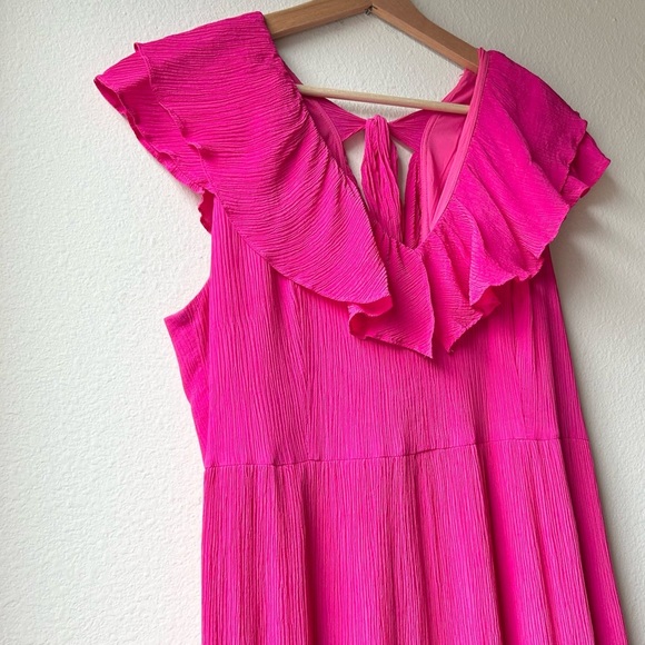 NWT Marie Oliver Rosa Pink Tie Back Whinslet Maxi Dress Sz 14 - Picture 4 of 14